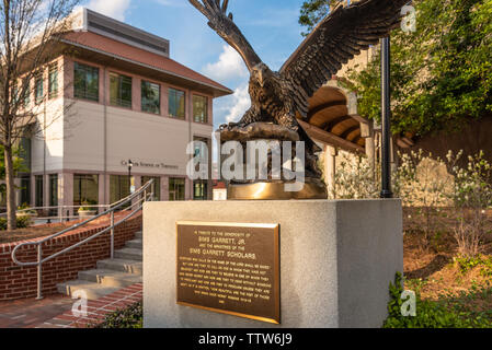 Bronze eagle tribute sculpture outside of Candler School of Theology on the campus of Emory University in Atlanta, Georgia. (USA) Stock Photo