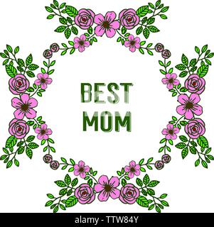 Vector illustration various crowd of rose flower frame for greeting ...
