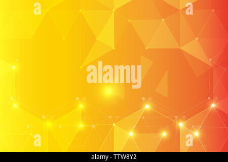 Abstract background of point, line, surface composition technology Stock Photo