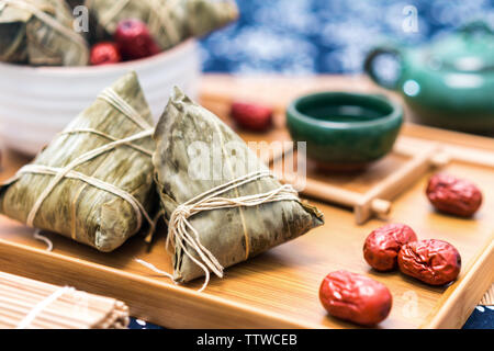 Close-up photo of Zongzi red jujube at Dragon Boat Festival Stock Photo