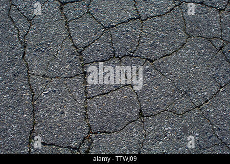 Cracked Asphalt Texture Stock Photo