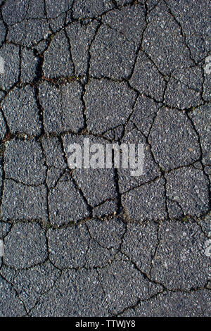 Cracked Asphalt Texture Stock Photo
