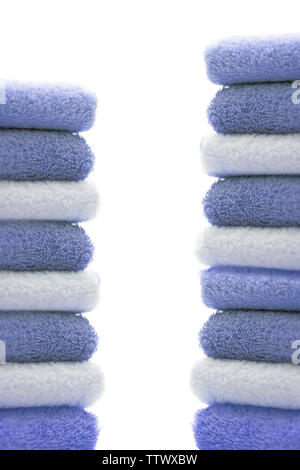 Stack Of Neatly Folded Colorful Kitchen Towels, On White Background. Stock  Photo, Picture and Royalty Free Image. Image 91284583.