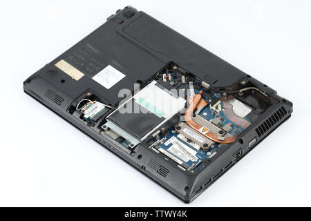 Computer circuit board and central processing unit Stock Photo