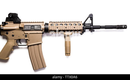 special forces carbine isolated on a white background Stock Photo