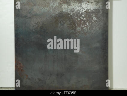 High quality of rusted texture on steel metal plate surface Stock Photo