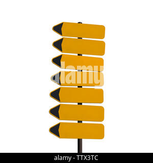 Blank directional road signboard Stock Photo