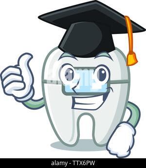 Graduation braces isolated with in the cartoon Stock Vector
