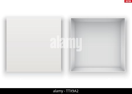 Blank of Open White Shoe Box Stock Vector