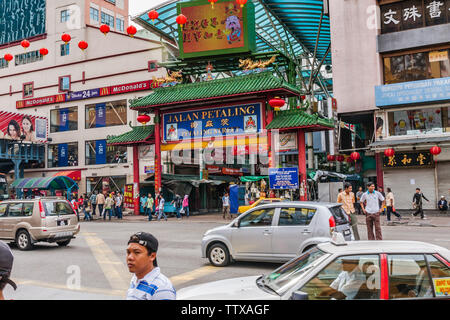 The entrance to the Petaling Street Market, Kuala Lumpur, Malaysia Stock Photo