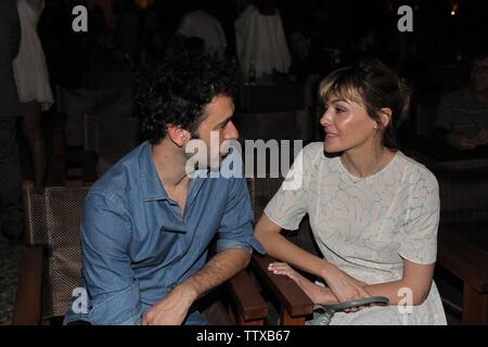 Spanish director RODRIGO SOROGOYEN with Spanish actress MARTA NIETO attend at 4th Athens' Hispanic Film Festival.  Premiere of the film 'The Realm' by Goya award-winning director Rodrigo Sorogoyen, who impressed us with his last film 'May God Save Us'. Stock Photo