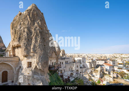 Cappadocia skyline in Goreme, Turkey. Stock Photo