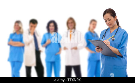 medical teamwork concept with a team of doctors Stock Photo