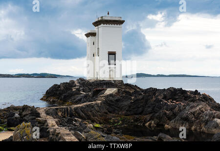 The lighthouse at Carraig Fhada, Port Ellen, Isle of Islay, Scotland ...