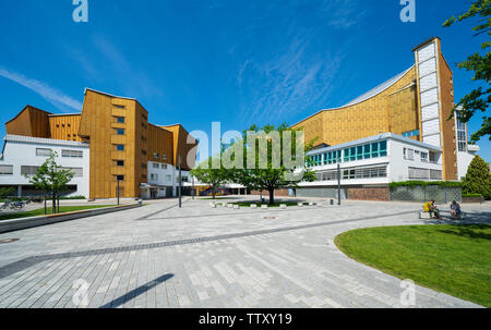 Exterior view of Berlin Philharmonie concert halls home of Berlin Philharmonic orchestra Berlin, Germany Stock Photo