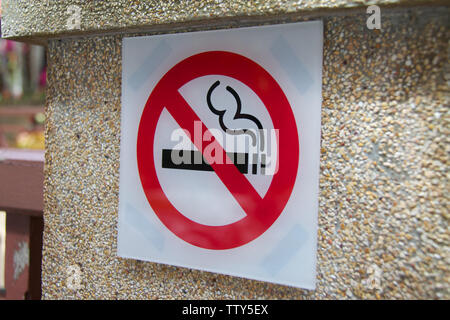 Close up of No Smoking Sign Stock Photo