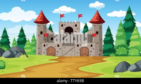 A fantasy castle background Stock Vector Image & Art - Alamy