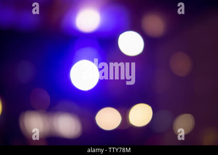 Bokeh on blue light abstract background Stock Photo