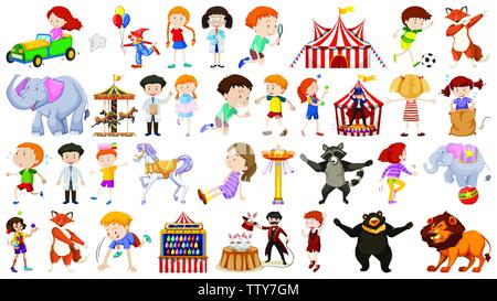 Set of children and funfair Stock Vector Image & Art - Alamy