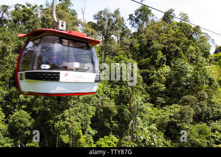 Overhead cable car, Genting Highlands, Malaysia Stock Photo