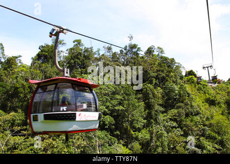Overhead cable car, Genting Highlands, Malaysia Stock Photo
