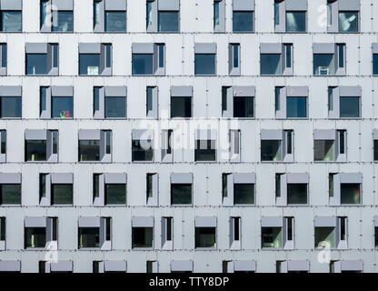 Pattern glass windows on residence building background Stock Photo