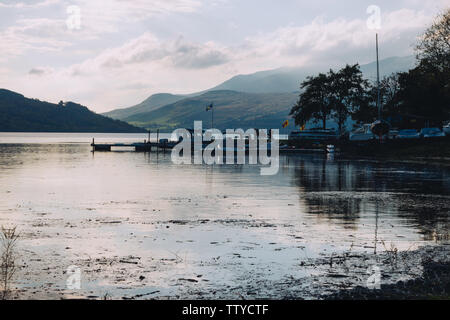 Evening light on the loch (Explored) Stock Photo