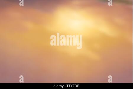 Editable vector illustration of high misty clouds in a blue and orange sky made with a gradient mesh Stock Vector