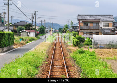 Railways in the Japanese countryside Stock Photo