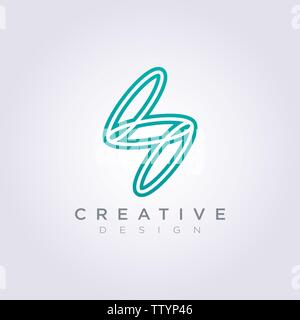 Vector Logo Design Icons Symbols Letter S monoline Decorative Modern. Stock Vector