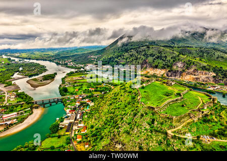 Rozafa Castle in Shkoder, Albania Stock Photo