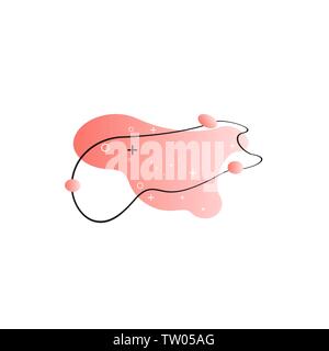 Gradient geometric banners with flowing liquid shapes. Dynamic Fluid design for logo, flyers or presentstion. Abstract vector background Stock Vector