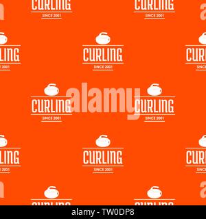 Curling pattern vector orange Stock Vector