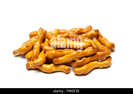 cookies bretzels on a white background Stock Photo