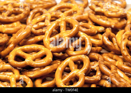 cookies bretzels on a white background Stock Photo