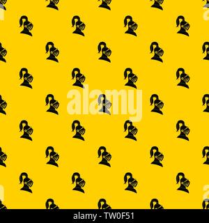 Medieval helmet pattern vector Stock Vector