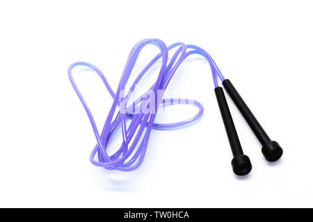 skipping rope isolated on white Stock Photo