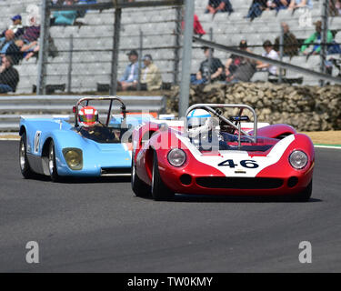 Mike Whitaker, Lola T70 Mk2 Spyder, FIA Masters Historic Sports Cars Championship, Masters Historic Festival, Brands Hatch, May 2019. Brands Hatch, cl Stock Photo