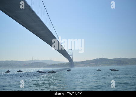 Bosphorus bridge in Istanbul Turkey Stock Photo