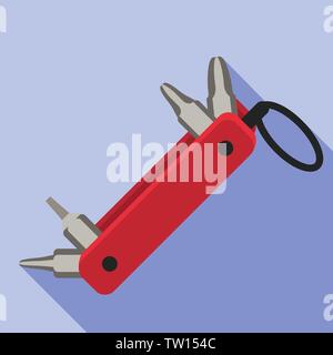 Multitool key icon. Flat illustration of multitool key vector icon for web design Stock Vector