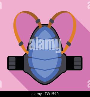 Back protect equipment icon. Flat illustration of back protect equipment vector icon for web design Stock Vector