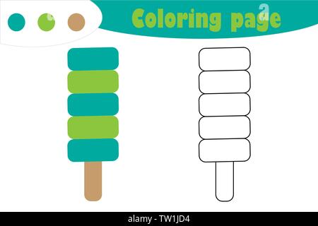 Download Education paper game for children, ice cream. Use color ...