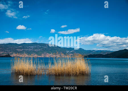 lugu lake Stock Photo