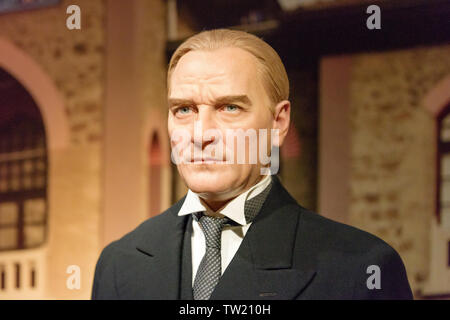 ISTANBUL, TURKEY - MARCH 16, 2017: Mustafa Kemal Ataturk wax figure at Madame Tussauds wax museum in Istanbul. Stock Photo