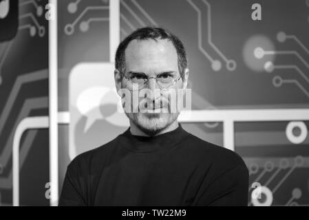 ISTANBUL, TURKEY - MARCH 16, 2017: Steve Jobs wax figure at Madame Tussauds wax museum in Istanbul. Stock Photo