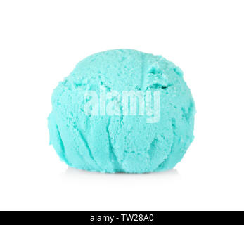 Color ice cream ball on white background Stock Photo