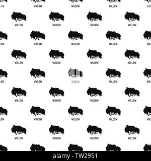 Willow tree pattern seamless vector repeat geometric for any web design Stock Vector