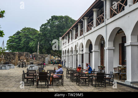 Galle, Sri Lanka - Dec 21, 2018. Old building at ancient township in Galle, Sri Lanka. Galle was the main port on the island in the 16th century. Stock Photo