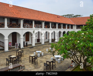 Galle, Sri Lanka - Dec 21, 2018. Old building at ancient township in Galle, Sri Lanka. Galle was the main port on the island in the 16th century. Stock Photo