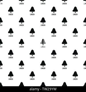 Linden tree pattern seamless vector repeat geometric for any web design Stock Vector